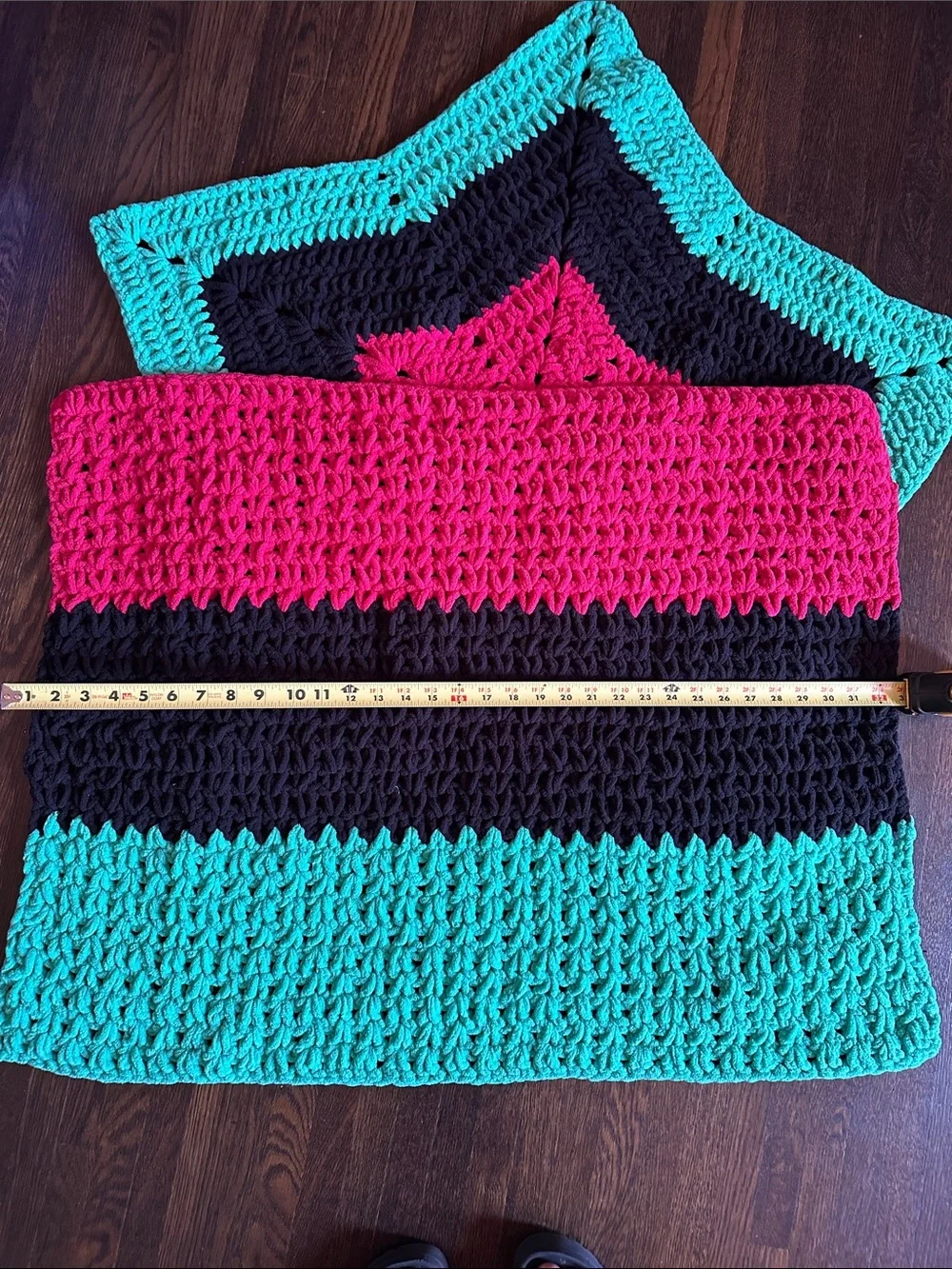 Handmade Crochet Striped and Star Baby Blanket (Set of Two)